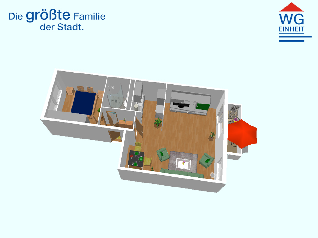 Floor plan - 2 bedrooms, balcony, surrounded by nature and shops nearby