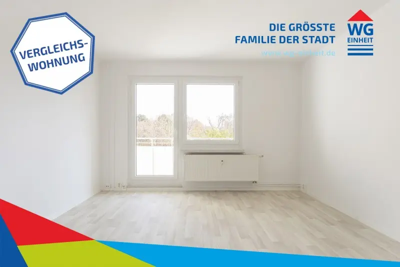 Vergleichswohnung Wohnzimmer - Schöne 3-Raumwohnung modern ausgebaut