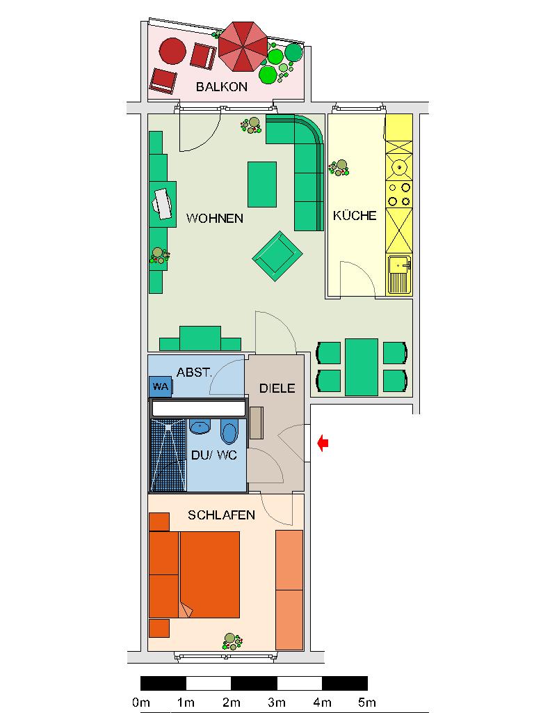 Grundriss - 4-Raumwohnung frei!!