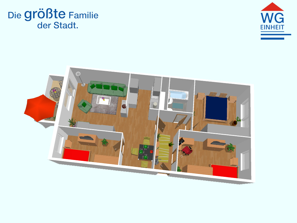 Grundriss - 4-Raumwohnung frei!!