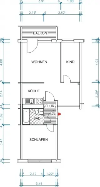 Detailansicht - Geräumige 2-Raum-Wohnung sucht neuen Mieter