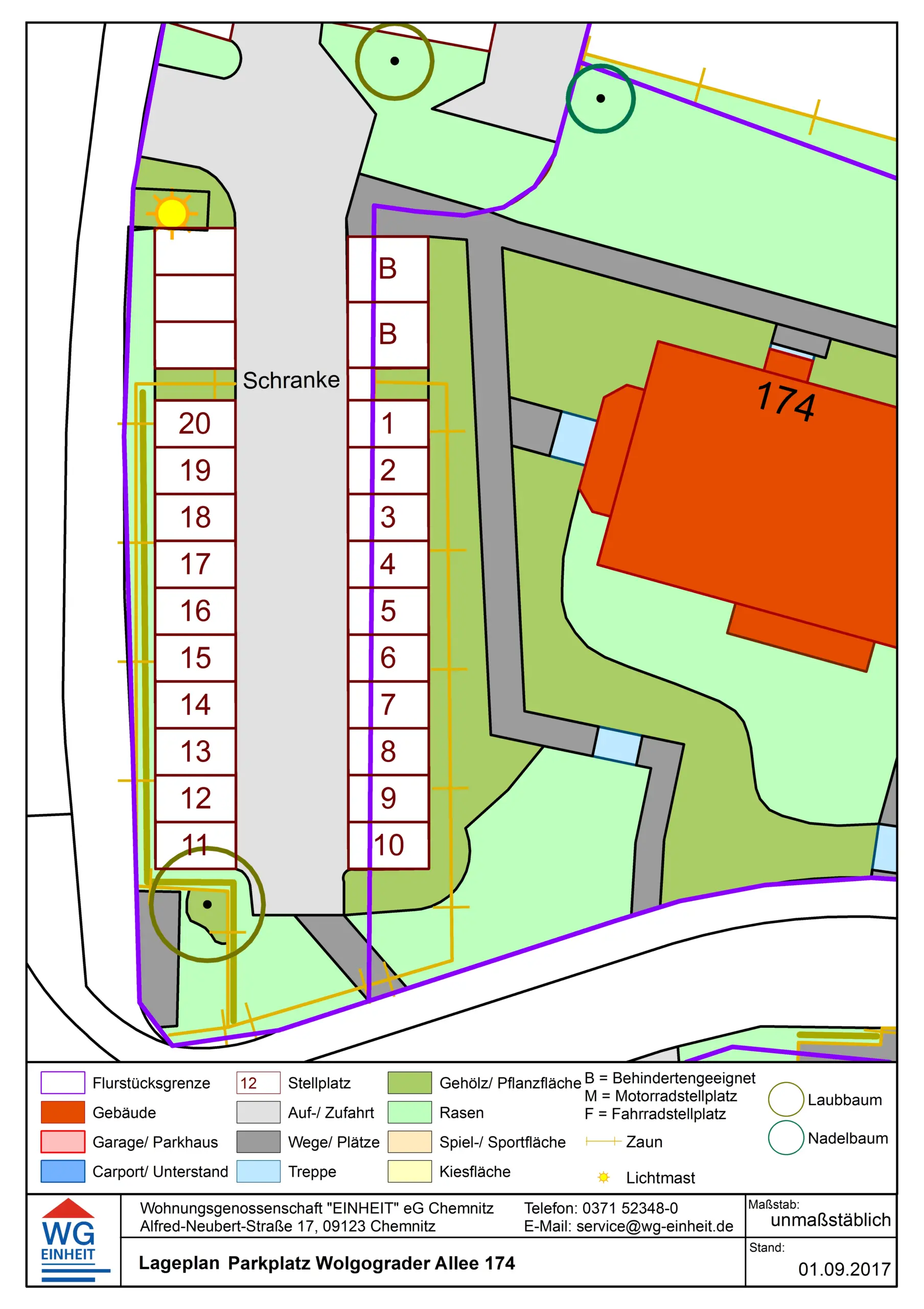 Grundriss - Stellplatz Wolgograder Allee 174