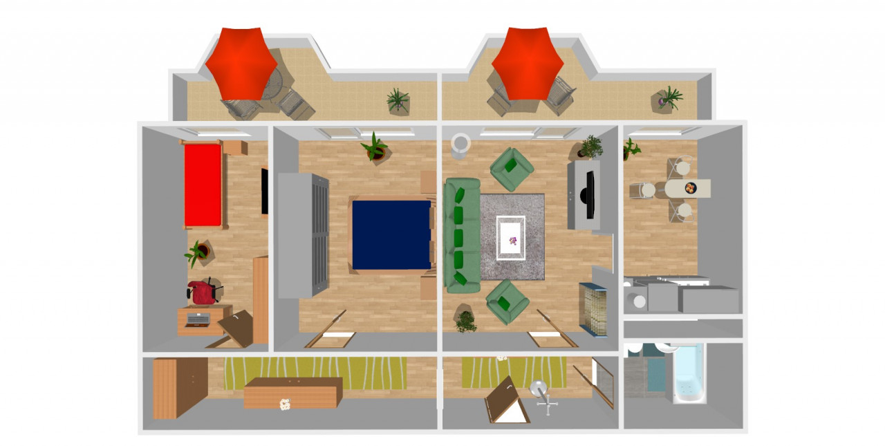 Grundriss - 3-Raum Whg. in ruhiger Lage mit Aufzug