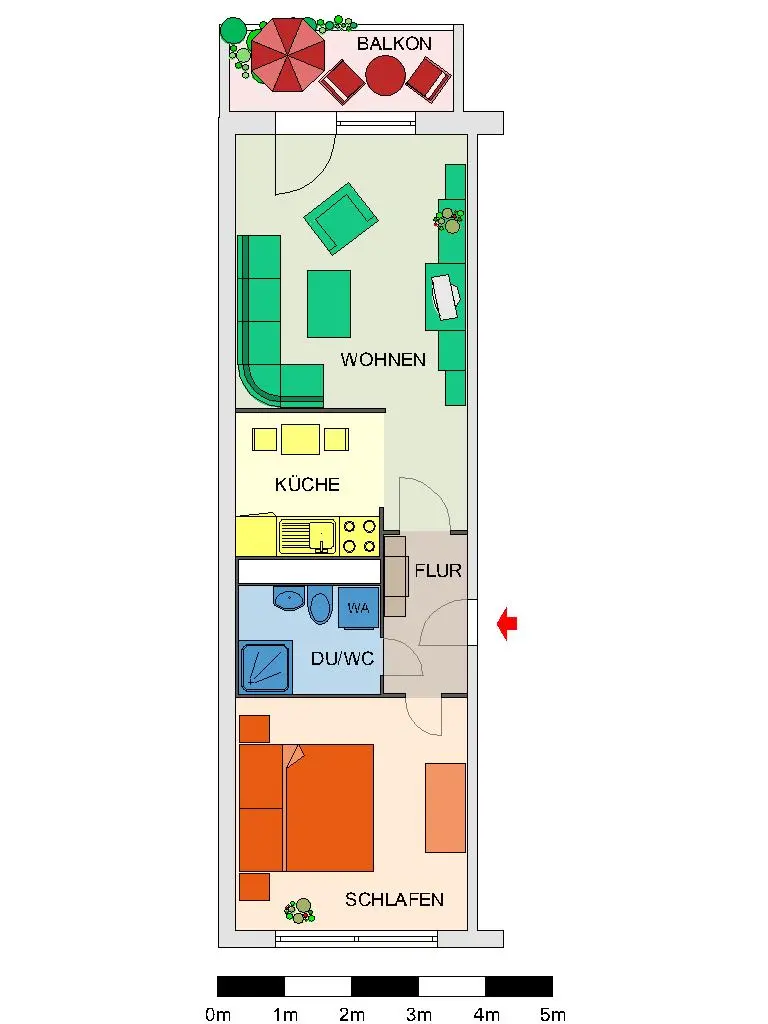 Floor plan - 2-room apartment to feel good in Hutholz