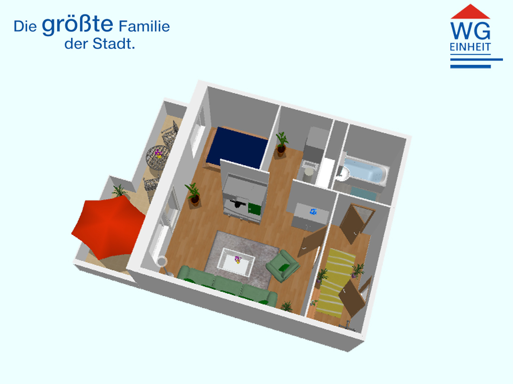 Grundriss - *1-Raum Whg. mit Balkon und Aufzug*