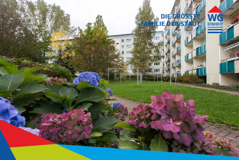 gepflegtes Wohnumfeld - Attraktive 3-Raum-Wohnung mit Einbauküche in der Nähe vom Vita-Center