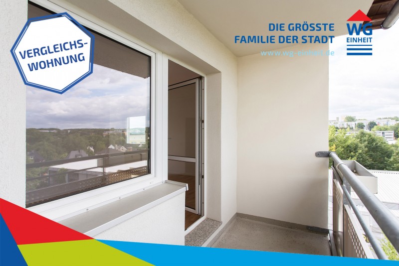 schöner Balkon - Schöne 1-Raumwohnung mit offenem Grundriss und Ausblick