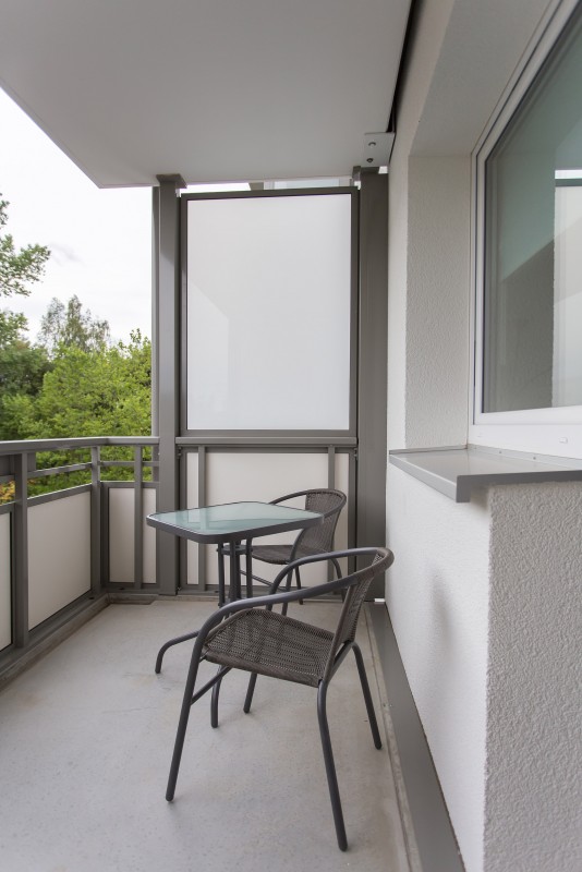 Balkon mit Blick ins Grüne - Businesswohnen in Chemnitz – wohlfühlen wie Zuhause!