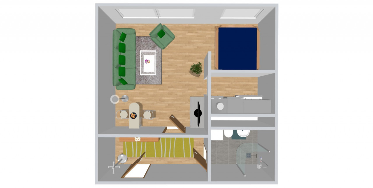 Floor plan - 1-room apartment - small and nice