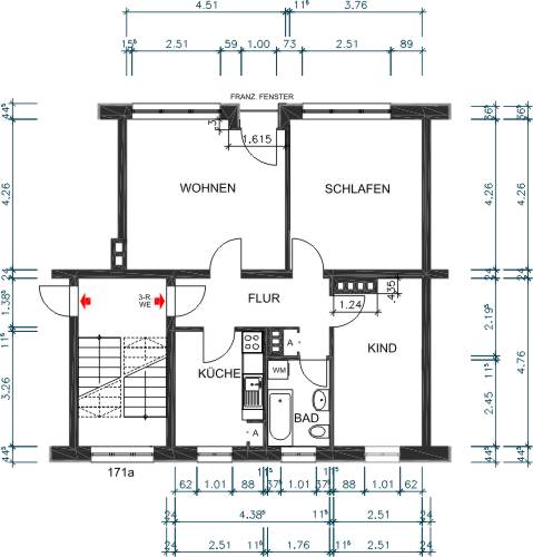 Floor plan dimensioned - Culture needs space!