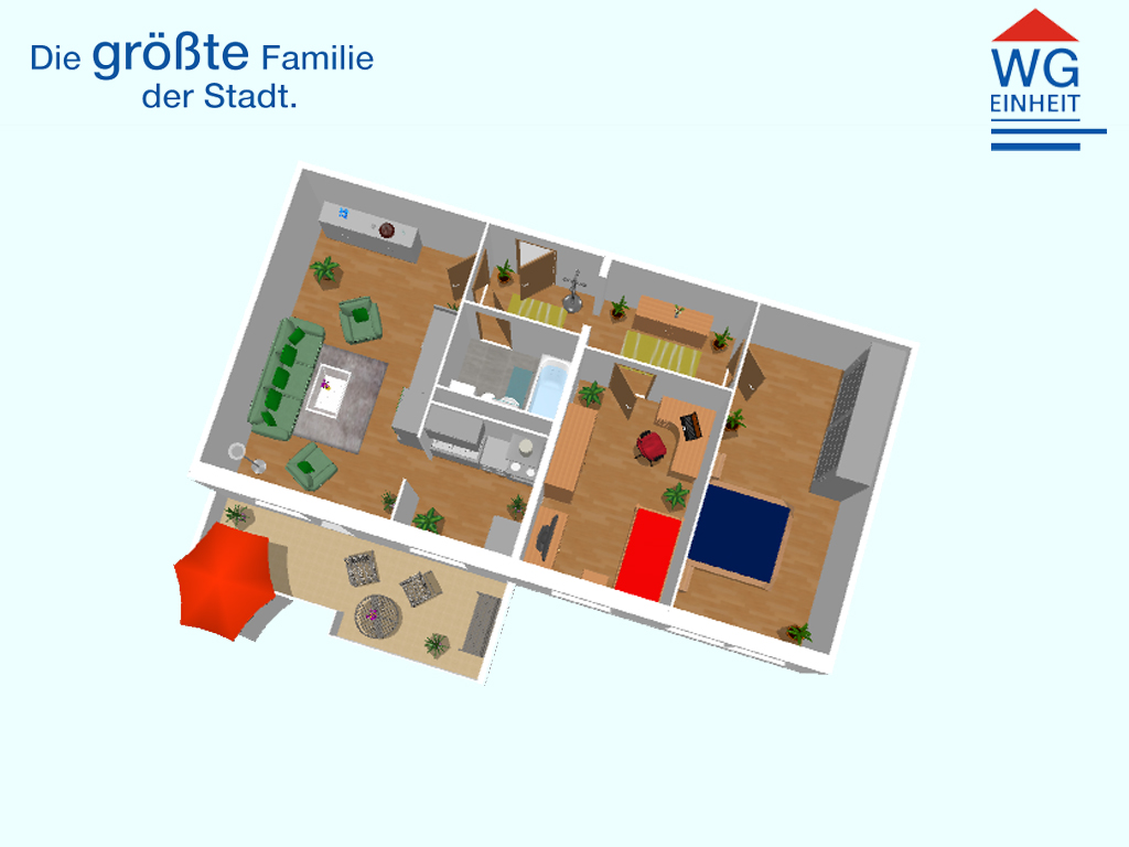 Floor plan - !!!NEW!! sunny 3-room apartment in the south of Chemnitz!!!