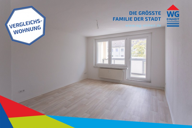 Vergleichswohnung Wohnzimmer - Erstbezug nach Renovierung – hier wird alles neu gemacht