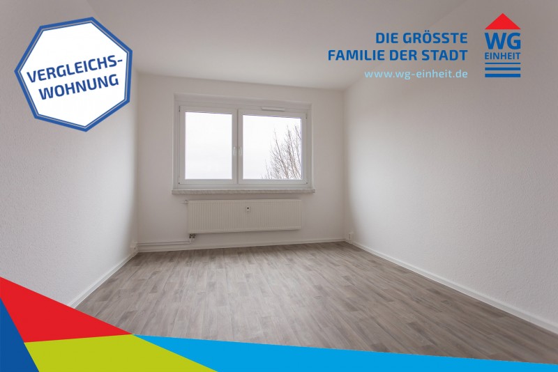 Schlafzimmer Vergleichswohnung - Helle 3-Raum-Wohnung mit bodengleicher Dusche