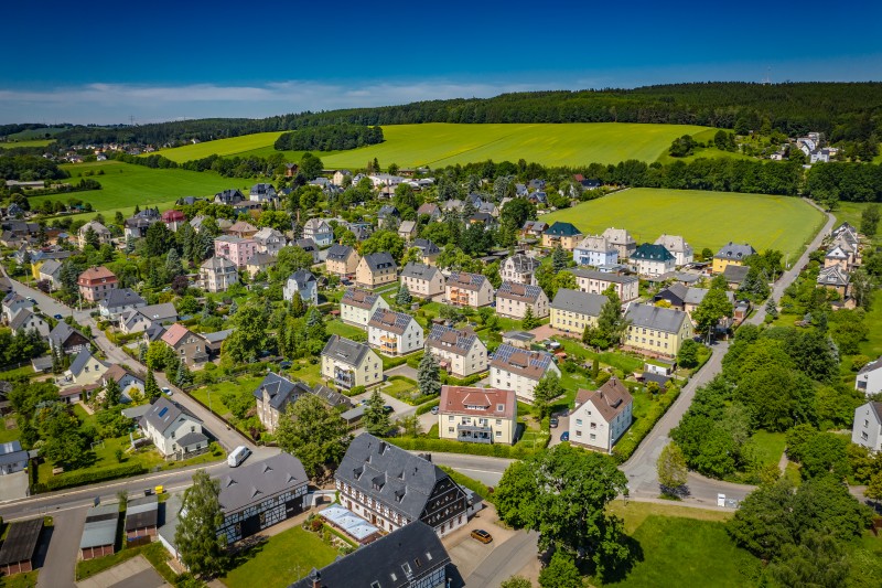 Luftaufnahme von Grüna - Grün, Grüner, Grüna