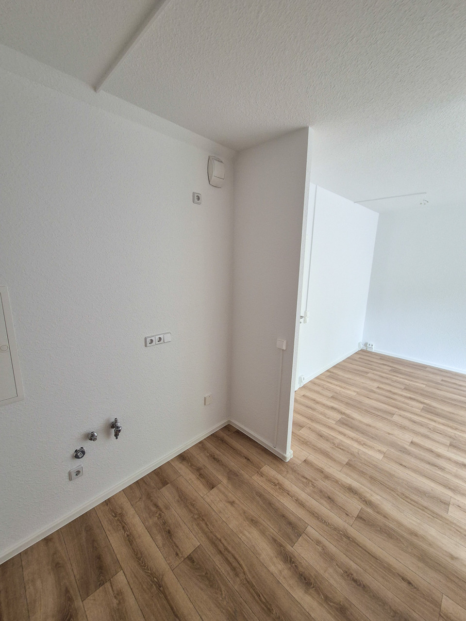 Kitchen-living room - 3-room apartment with balcony and bathtub on the 1st floor