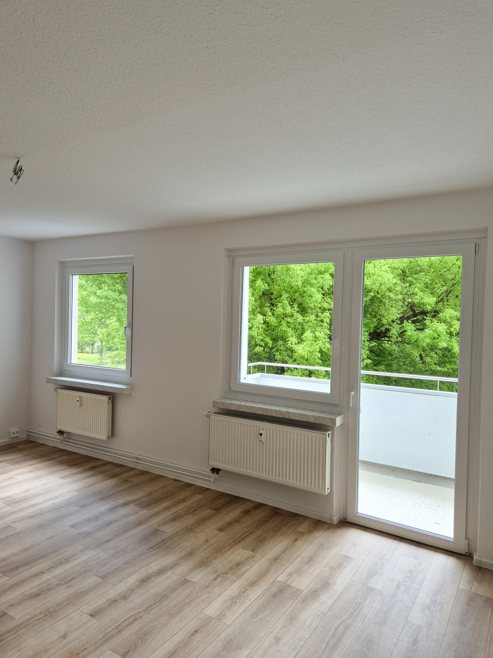 Kitchen-living room - 3-room apartment with balcony and bathtub on the 1st floor