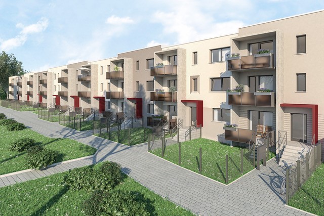 Gebäudeansicht - 3-Zimmer-Maisonettewohnung mit Garten