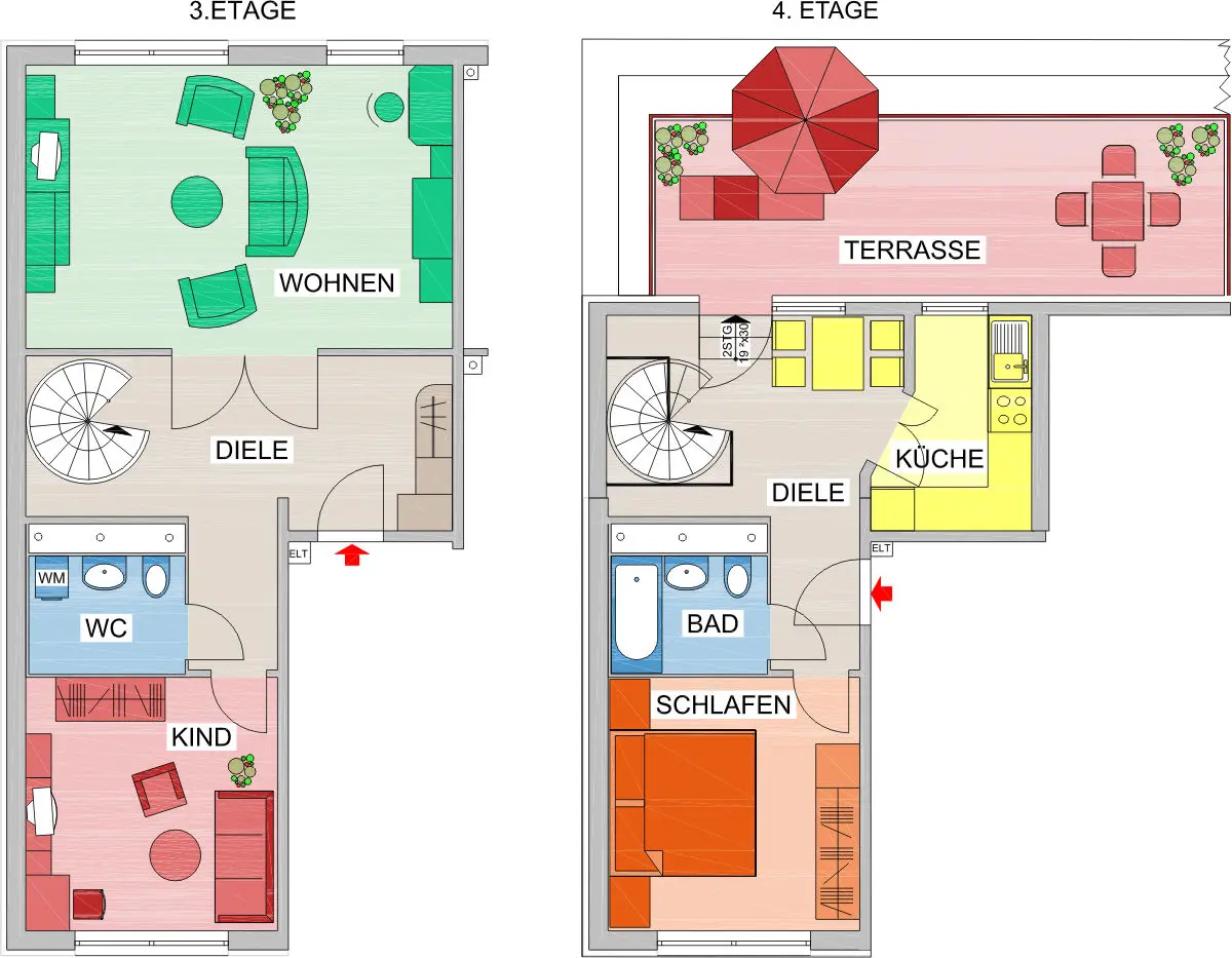 Grundriss - Maisonette in toller Lage