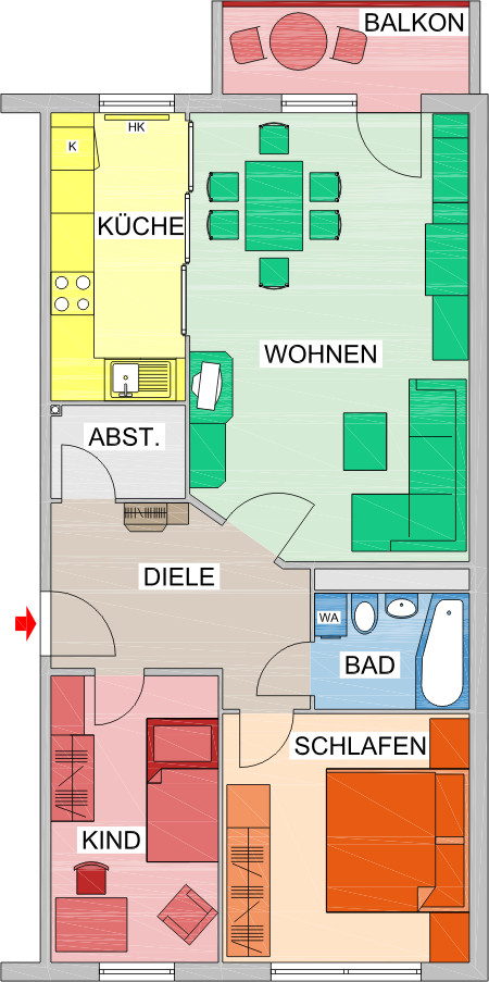 Floor plan - Every square meter is put to good use here