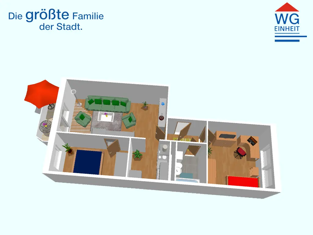 Floor Plan - Charming 3-Room Apartment – We'll renovate it for you!