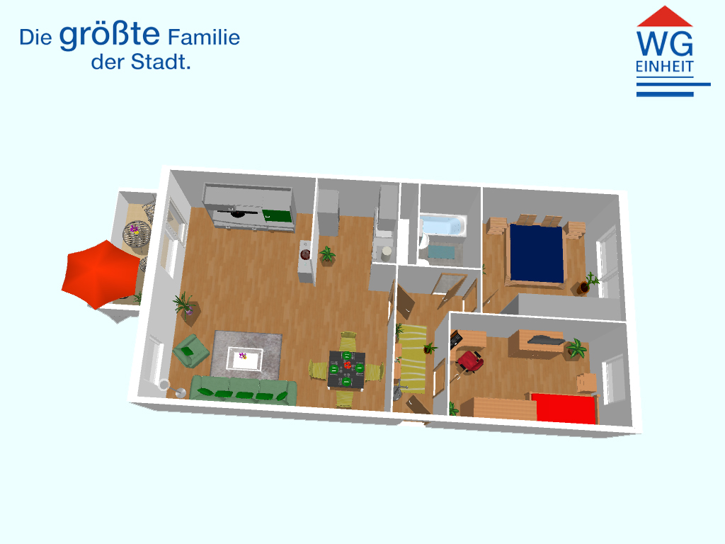 Grundriss - Tolle 3-Raumwohnung, schön gelegen