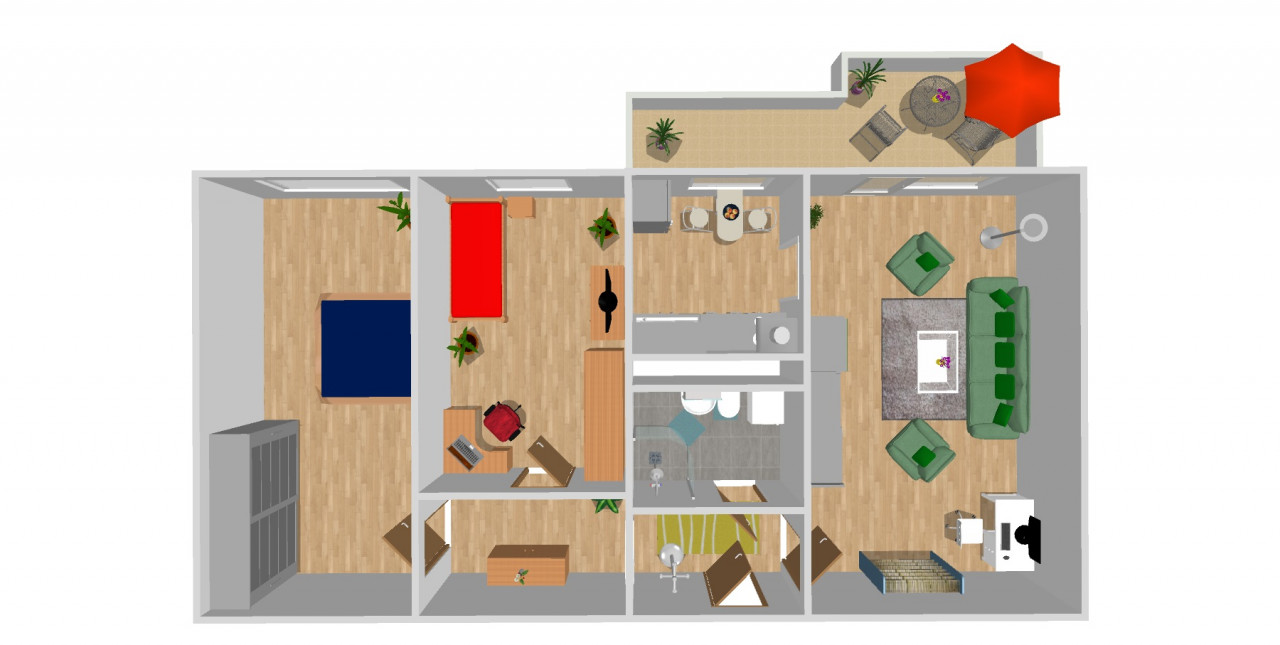 Grundriss - 3-Raum Whg. mit Aufzug in Makersdorf-Süd