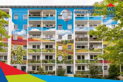3 rooms, floor-level shower, parking facilities and a great facade, Max-Müller-Str. 82, 09123 Chemnitz