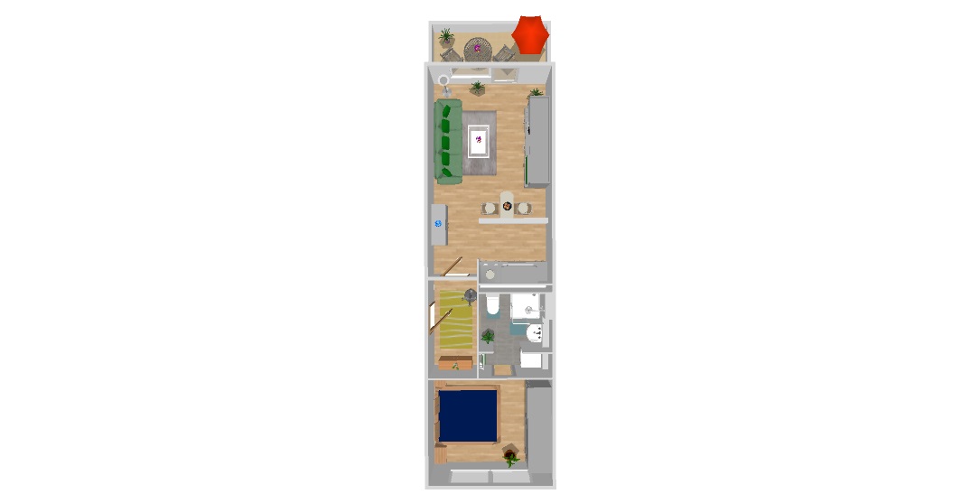 Floor plan - 2-room apartment with balcony