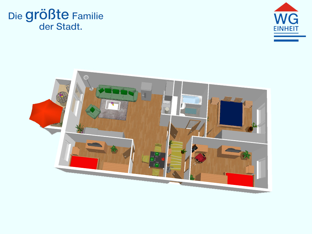 Grundriss - 4 Zimmer um familienfreundlich zu wohnen