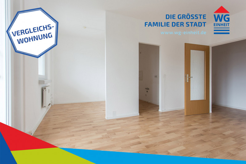 Beispielbild Wohnzimmer - 1-Raum-Wohnung mit riesigem Balkon zum Bestpreis!