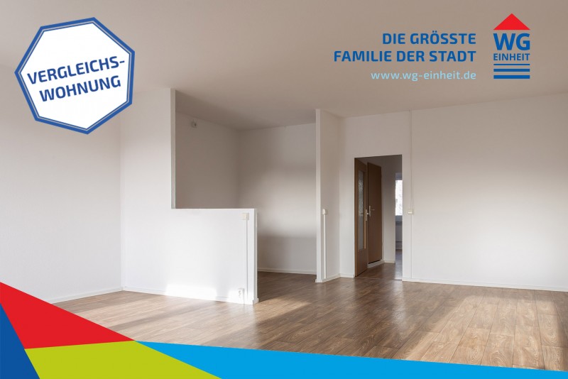 Wohnzimmer Vergleichswohnung - Wohnen mit Ausblick ins Grüne