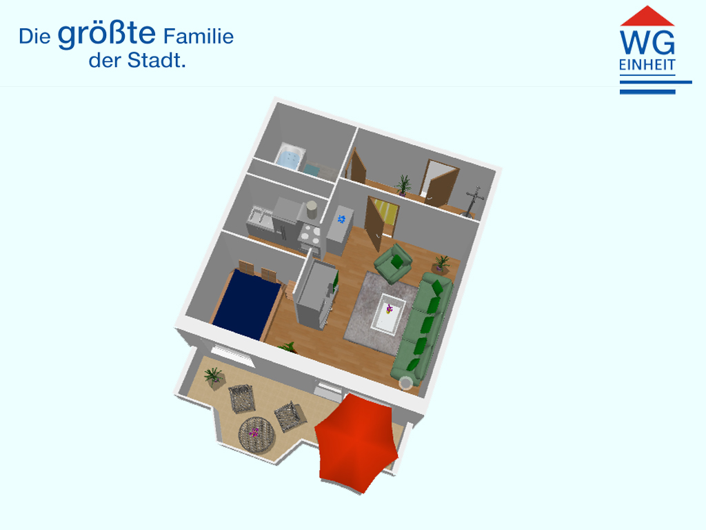 Floor plan - So cozy! Beautiful 1-room apartment in Hutholz