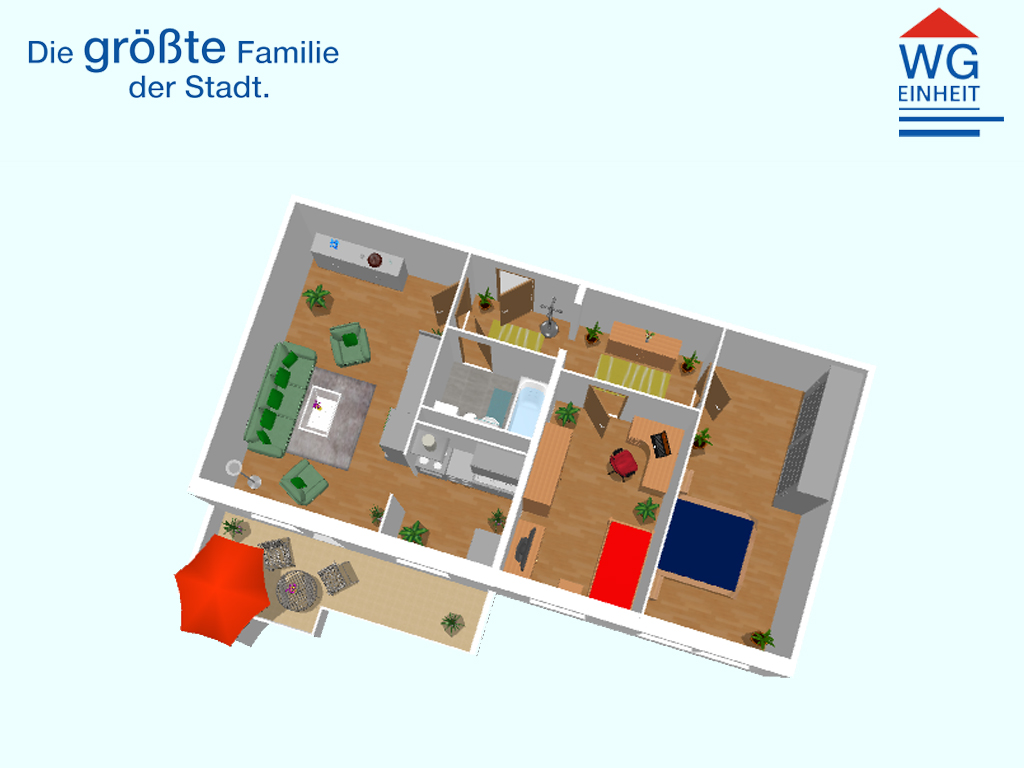 Floor plan - 3-room apartment with elevator in Makersdorf-Süd