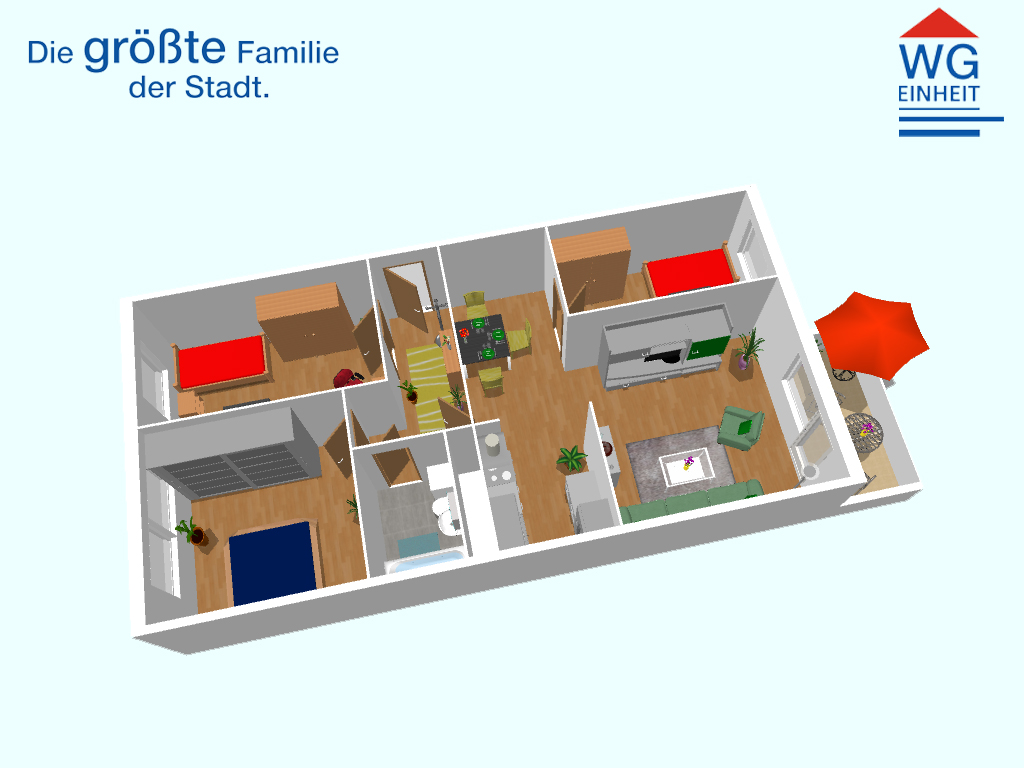 Grundriss - Frisch renoviert – 4-Raum Wohnung in toller Lage