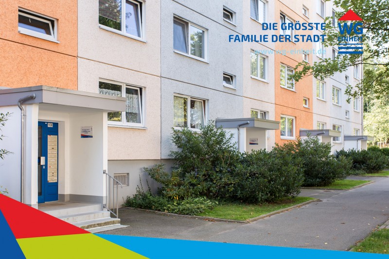 Hausansicht - 2-Raum Whg. mit Blick auf den Harthwald !