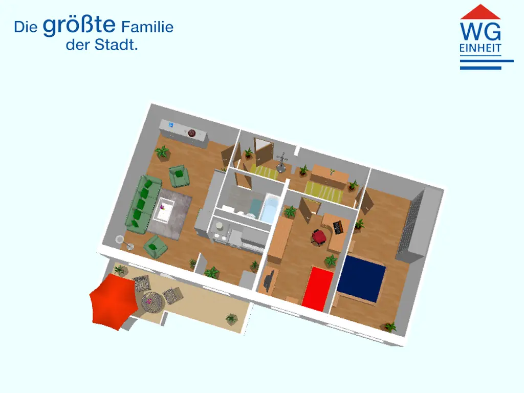 Floor plan - *3-room apartment incl. elevator and large balcony with green view*